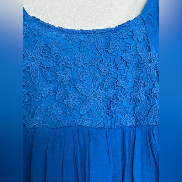 JGEE Blue Boho Mini Dress Sz S - Picture 4 of 9